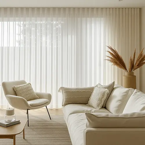 Sheer curtains in Livingroom